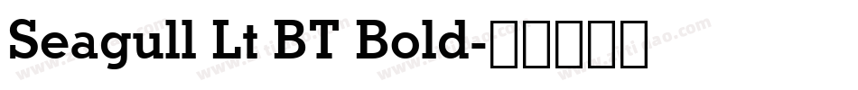 Seagull Lt BT Bold字体转换